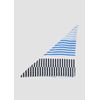 s.Oliver Square Scarf - Viscose Mix with Stripes & Pattern, navy, Unit size
