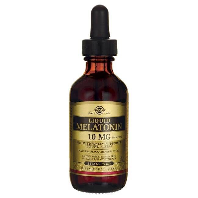 Solgar Liquid Melatonin - Natural Black Cherry Flavor 10 mg 2 fl oz Liq