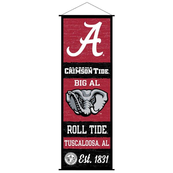 Alabama Crimson Tide Banner and Scroll Sign