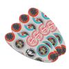 Superman Button Pattern Double-Sided Oval Nail File Emery Board Set 4 Pack