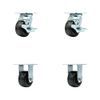 Tool Box Caster Wheel Set – 4 Inch Phenolic Swivel Casters – SCC