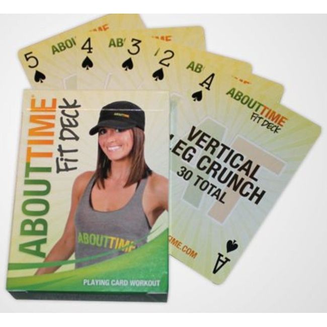 SDC NUTRITION ABOUT TIME FIT DECK Playing Card Workout New in Plastic vegan