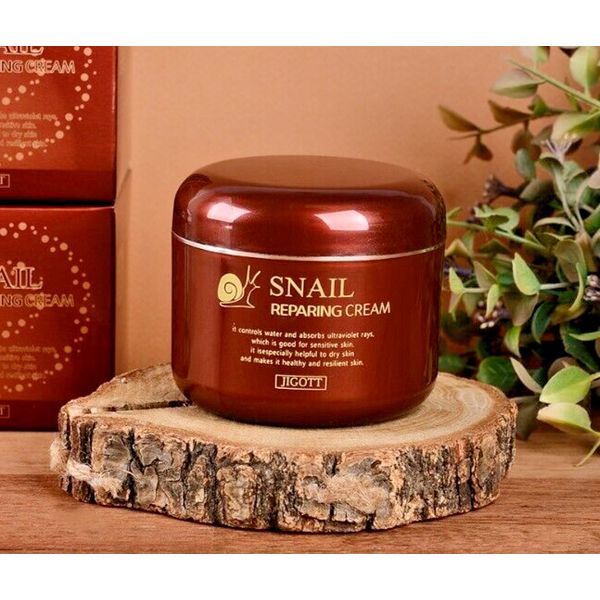 [Jigott] Snail Reparing Cream 100ml - Official K-Beauty