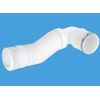McAlpine Back To Wall Bent Flexi WC Connector With Securing Clip WC-CON8F-BTW
