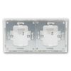 FLAIR 2-Way Blind Cover / Faceplate, Colour White, with Double Frame