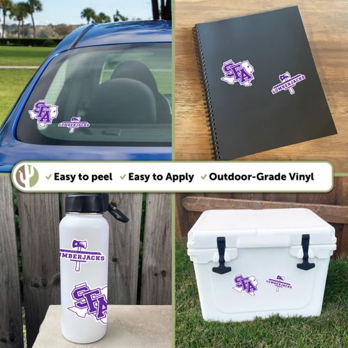 Stephen F. Austin State University SFA Lumberjacks Sticker Vinyl Decal Laptop Water Bottle Car Scrapbook (4 Inch Set V1)