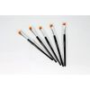 Makki 5 Slanted Stiff but flexible Tip Brush Applicators for Eyelash tint & Eye Brow tinting and lash perm curl