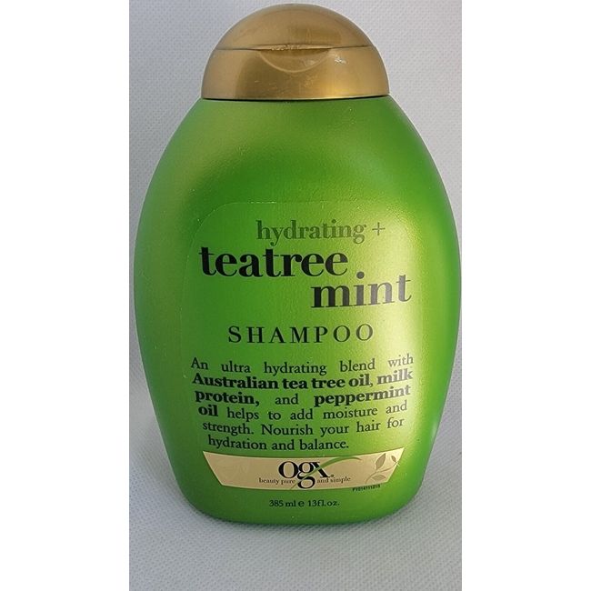 OGX Hydrating+Tea Tree Mint Nourishing Invigorating Scalp Shampoo, Paraben-Free