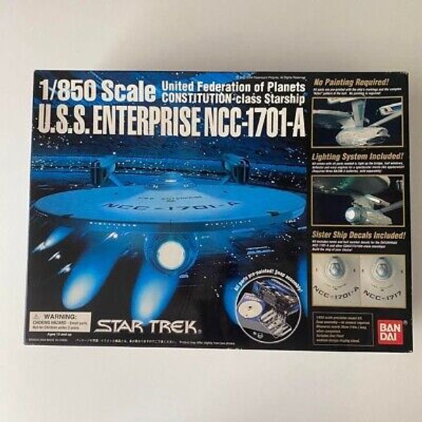 Star Trek 1/850 USS Enterprise NCC-1701-A Plastic Model Toy Hobby 2004 BANDAI