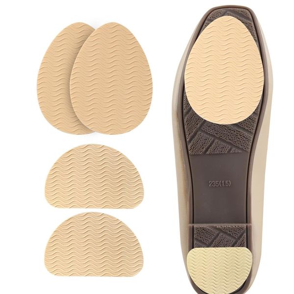 Non-Slip Shoe Pads for Bottom of Shoes,Non Skid Self Adhesive Rubber Pads,Non-Skid Stickers,High Heels Non-Skid Sole Protector for Shoes (Beige)