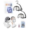 TefuRe 7-Piece Set Wig Stand, Wig, Hanger, Wig Net, Anti-Slip, Pins