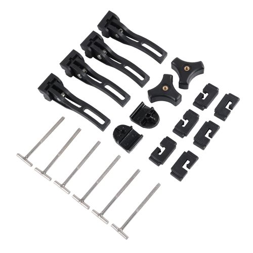 DICMIC Universal Replacement and Accessories Part Kit for Hard Tri-fold & Quad-fold Truck Bed Cover Include Nut, T-Bolt and Tonneau Cover Clamp, 4X Rear Clamp