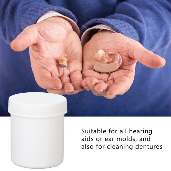 Hearing Aid Drying Jar, Cleaning Easy Use Plastic Hearing Aids Drying Box for Daily Use