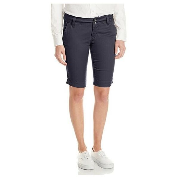 Dickies Girl Junior's 11" 4 Pocket Double Button Bermuda Short, 9, Navy AE2545