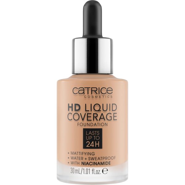 Catrice HD Liquid Coverage Foundation, Make up, Wasserfestes Liquid mit Pipette, Schminke für das Gesicht, 30ml, Nr. 040 Warm Beige