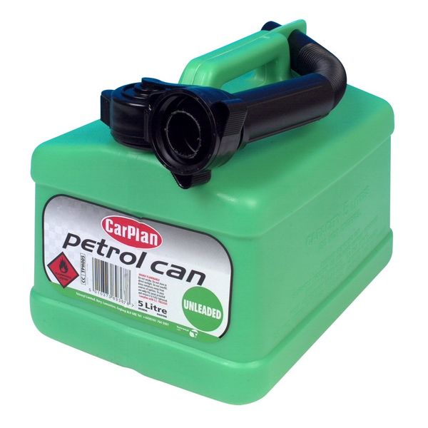 CarPlan Unleaded Petrol Fuel Can, Green, 5 Litres