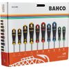 BahcoFit Coloured Handle Screwdriver Set, 10 Piece