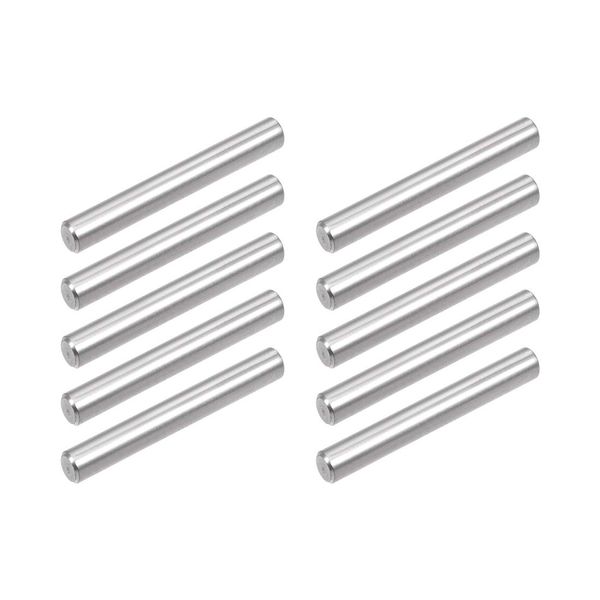 sourcing map 10Pcs 5mm x 30mm Dowel Pin 304 Stainless Steel Pegs Support Shelves Silver Tone