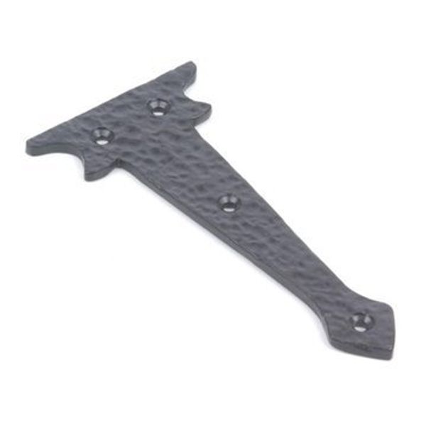 Van Dyke's Restorers Spear Gate Dummy Hinge Strap, Black Powder Coat, 6"