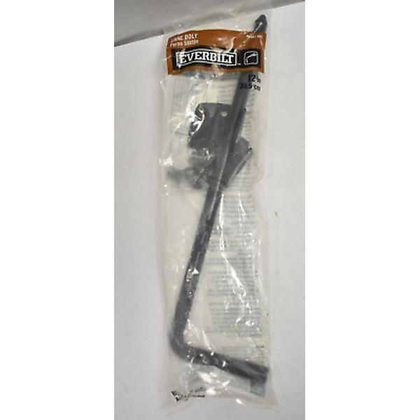 Everbilt Gate Hardware 12" Cane Bolt Durable Black Enamel Finish 861 685