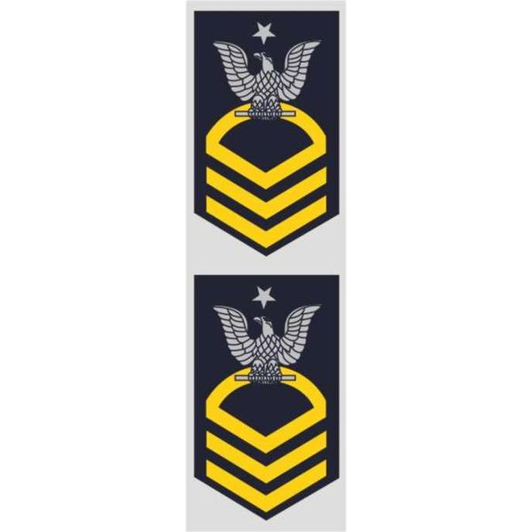 U.S. Navy E-8 Senior Chief Petty Officer (2 on one Sheet) Decal