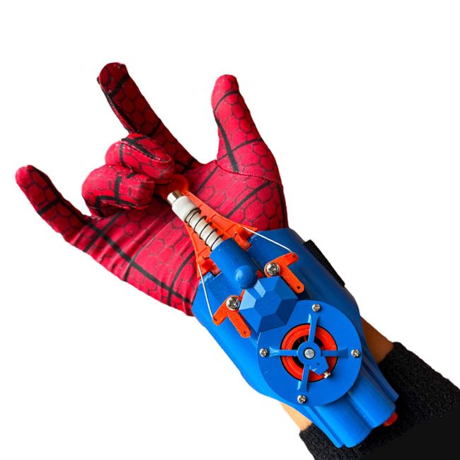 SUIZU Web Shooters, Spider Silk Launcher for Kids - USB Charging, Rope Launcher - Can Grab Small Objects, Super Hero Wrist Toy Cosplay Bracers Accessories (Red)