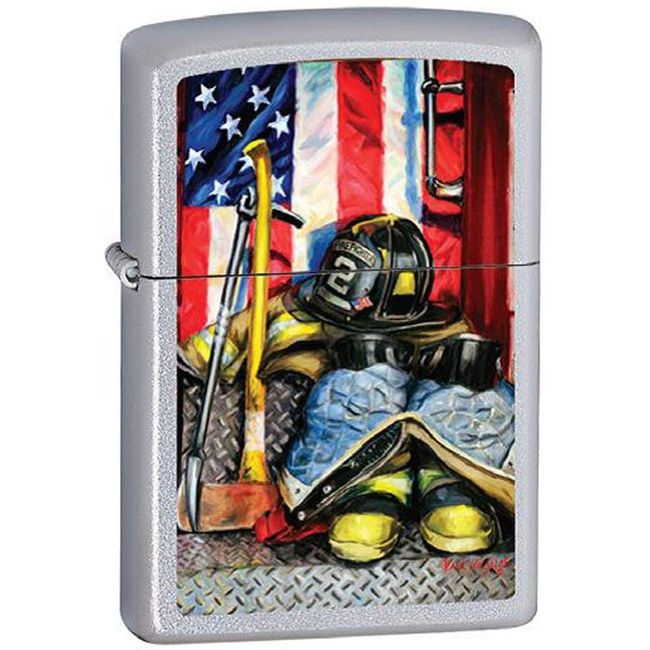 American Heroism Firefighter's Tools Paul Walsh Chrome Zippo Lighter