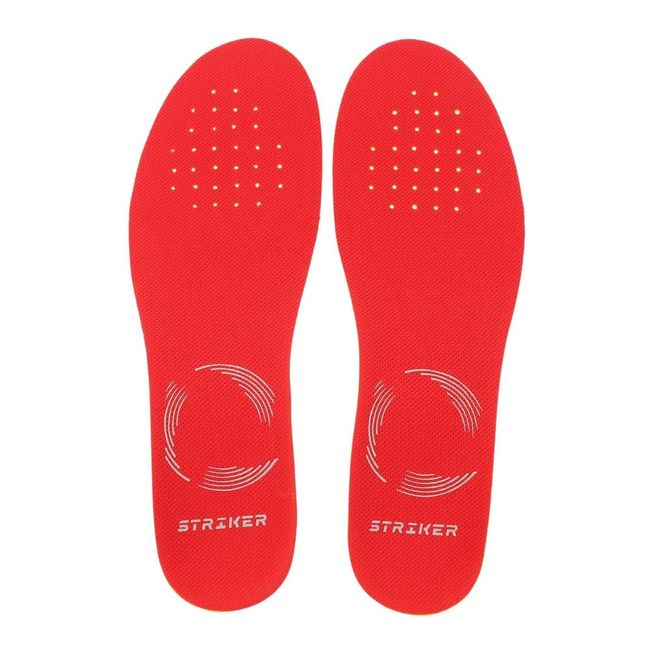 BMZ Performance Soccer Insole Striker Levote Red Large (26.5-27.5) Toe Accessible and Fast Step