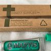 Ernest supplies 2 Charcoal bristle bamboo toothbrush + marvis strong mint paste