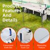 Folding Fish Cleaning Table with 2 Sink 42.6'' L Camping Table with Faucet White