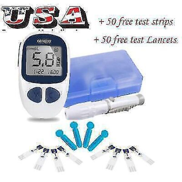 Smart Diabetes Glucose Meter Kit + Test Strips  Lancets - Easy Monitoring