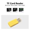 Pipestation USB Micro SD Card Reader (2 Pack) | USB-2.0 Micro-SD Smart Card Reader Adapter for Micro-SDHC, Micro-SDXC and TF Memory Cards for use with PC, Laptop, Mac and Computers (Yellow)