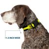 Buckle-Down 18-32" Caution Biohazard Black/Yellow Plastic Clip Collar, Wide Large