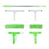 Window Cleaner Squeegee Set - 2 Scrubber Pads 2 Squeegee Wipers & Extension Pole
