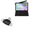BoxWave Smart Gadget Compatible with SEBBE Android 13 S23 Tablet (11 in) - AllReader SD Card Reader, microSD Card Reader SD Compact USB - Jet Black