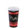 16oz Design Coffee Cups and White Flat Lids Hot Cold Drinks Disposable 500pcs