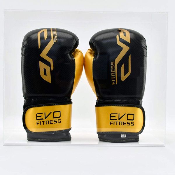 Boxing Glove Display Case - Double Portrait (White Base)
