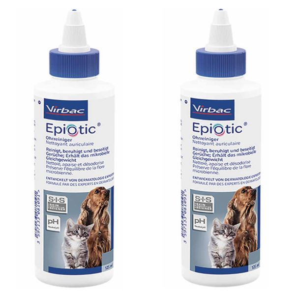 Virbac Epiotic Ear Cleaner - Double Pack - 2 x 125 ml