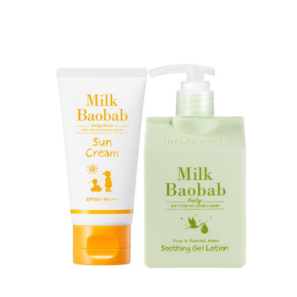 Milk Baobab Baby &amp; Kids Sunscreen 80ml + Baby Soothing Gel Lotion 250ml