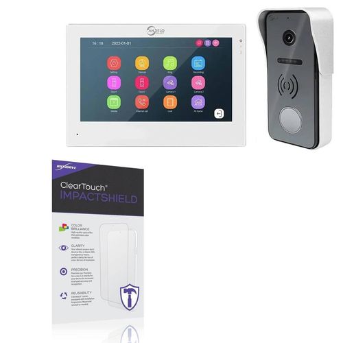 BoxWave Screen Protector Compatible with Anjielo Smart Wireless Video Doorbell Intercom (7 in) (94208-95703-White) - ClearTouch ImpactShield (2-Pack), Impenetrable Screen Protector Flexible Film