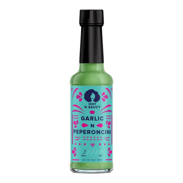 Hot N Saucy | Garlic N Peperoncini Hot Sauce, 5 fl oz