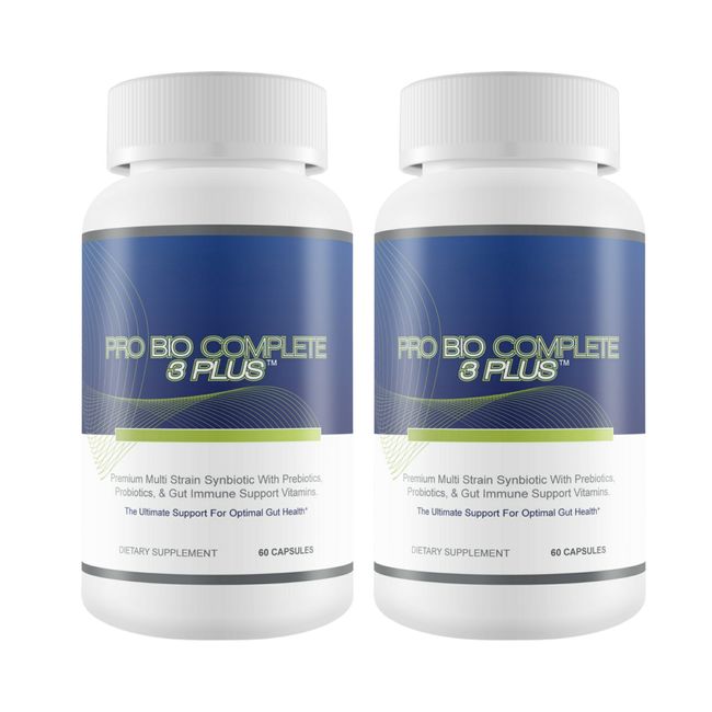 2-Pack Pro Bio Complete 3 Plus-Gut Health Probiotics-Brain Probiotics - 120 Caps