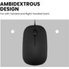 perixx PERIMICE-201C USB Type C Wired Optical Mouse with 3-Button, Scroll Wheel, 800 DPI, Black, 11703
