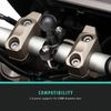 Ultimateaddons Motorcycle U-Bolt Mount - Secure Handlebar Attachment with 3-Prong Connection - Fits 16-32mm Bars