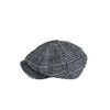 CB4 Accessories 8 Panel Black/White Check Baker Boy Peaky Cap - Small/Medium (57/58)