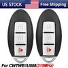 2 Smart Remote Key Fob CWTWB1U808 for Nissan Cube Juke Leaf Quest Versa Note