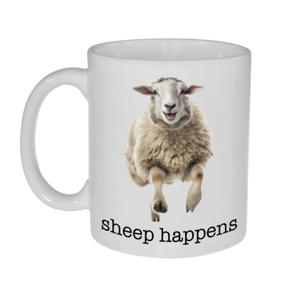 Sheep Happens 11oz Coffee or Tea Mug 11oz Coffee or Tea Mug