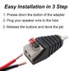 exgoofit 10-Pack Speaker Wire Cable to Audio Male RCA Connector Adapter Plug Jack