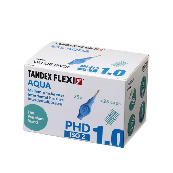 Tandex Flexi Interdental Brushes 1.0 mm Aqua Pack of 25