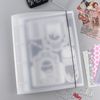 BAOFALI A4 4 Ring Binder Cover Clean Transparent Soft PVC for Refillable Notebook Shell withMatte surfaceforStamp & Die Storage (Transparent)